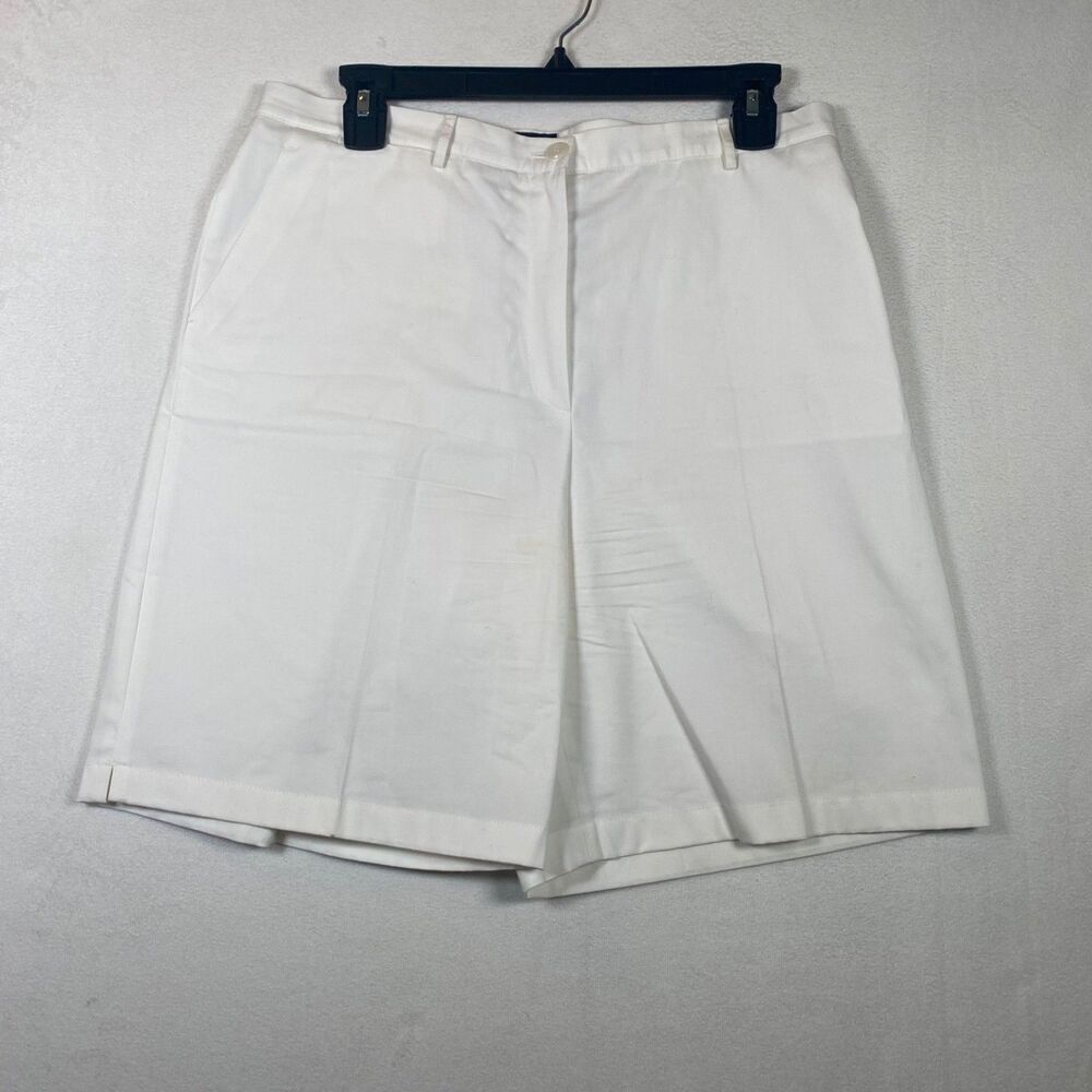 Burberry Golf White Cotton Stretch Bermuda Shorts – Size 10 (UK 14)